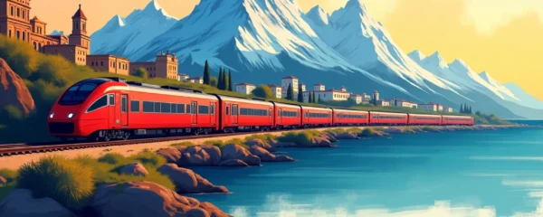 viaggio in treno attraverso l'Europa