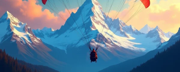 Parapendio sul Monte Bianco