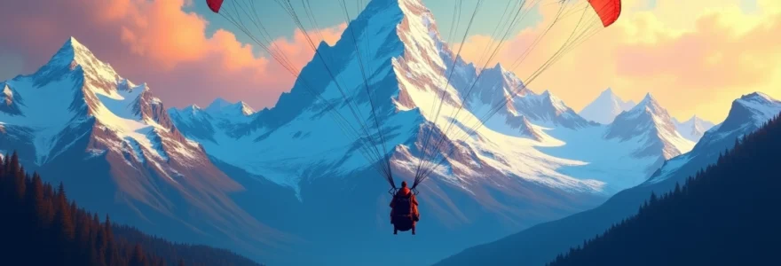 Parapendio sul Monte Bianco